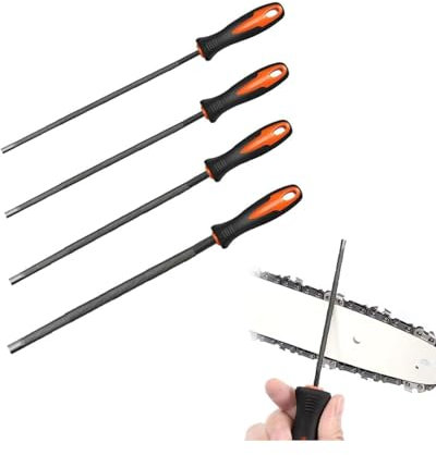 QLEUIFT 4 pcs limas de Taller limas de Metal Juego de limas Incl 3.2mm 4.0mm 4.8mm 5.5mm 4 Tipos Lima Redonda Lima pequeña para Metal Bricolaje artesanía