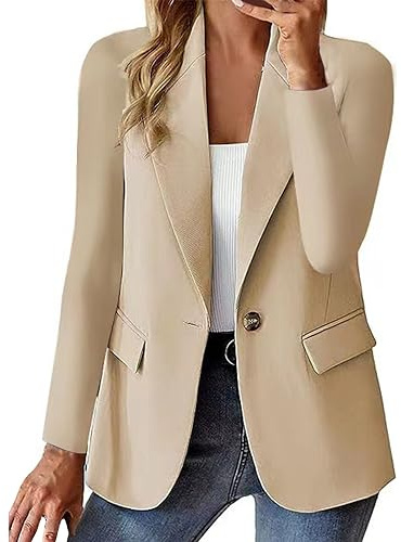 Your Orders My Account Black of Friday Blazer Suit for Women UK Elegant Long Sleeve Blazer Jacket With Pocket Fashion Solid Color Two Button Blazers Cardigans Lightning Deal Today
