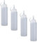 xianshi 4 Pcs Squeeze Bottle 8oz / 250ml,Sauce Bottle,Squeezy Bottles With Nozzles,Salad Dressing Bottle,Condiment Bottle,Plastic Sauce Bottles For Crafts Sauce Salad
