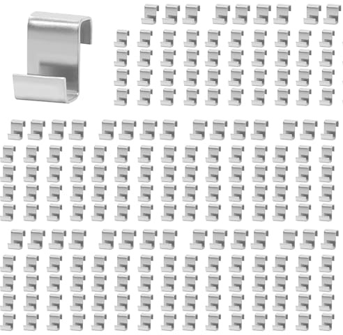 Gewächshaus-Glas-Clips mit 200 Stück, geeignet für Zuhause, Garten, Ersatzreparaturen, Gewächshaus-Glas-Clips sind aus Edelstahl und werden Ihre Wahl von Gewächshauszubehör sein