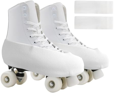Generisch Figure Skate Soakers - Soft Elastic Guard Covers for Ice Skates | Protective Replacement Sleeve with Stretchable Fabric Fit Supporting Training, Loose Room Storage, Sport Practice Skating