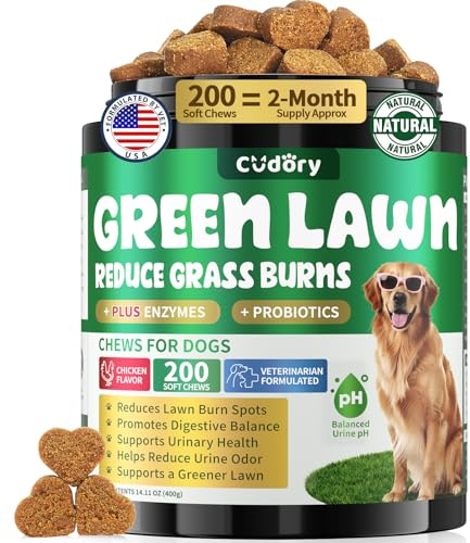 Dog Urine Neutralizer for Lawn, Green Grass Chews for Dogs, 200 Ct, Chicken