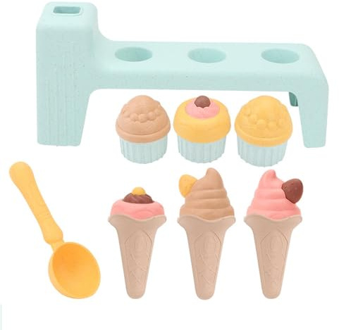 Generisch Giocattolo da spiaggia per bambini, set di gelato, secchio per sabbiera, set da gioco all'aperto, strumento per modellare la sabbia, uso in piscina al mare, sul parco giochi al