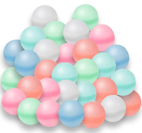 Bombe à Eau Réutilisables, 30 Pièces Ballon d'eau | Fermeture Automatique Ballons à Eau en Silicone pour Plage, Fête à la Piscine, Bataille d'Eau Jouets