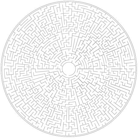 AnTina TAPES® Duschmatten-Aufkleber als Anti-Rutsch Sticker für Duschkabine & Badewanne, rutschhemmend & hygienisch (rund Ø 55 cm, Labyrinth)