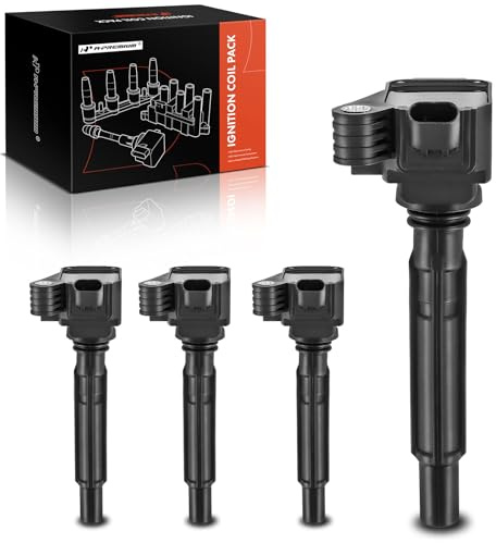 A-Premium Engine Ignition Coil Pack Compatible with Jeep Wrangler 2018-2024, Cherokee 2019-2022, Grand Cherokee 2022-2024, Compass 2023-2024 & Dodge Hornet & Alfa Romeo Giulia, Stelvio, 4-PC Set