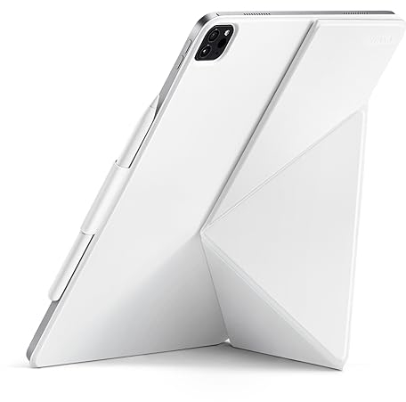 pitaka Hülle für iPad Air 11 2025/2024 Magnetische Hülle für iPad Pro 11 2022/2021/2020/2018 Ultraleichte Schutzhülle mit Stifthalter iPad Stand aus PU Leder Weiß [MagEZ Folio 2]