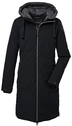 G.I.G.A. DX mujer Parka funcional con capucha desmontable/parka impermeable GW 2 WMN PRK, black, 42, 39828-000