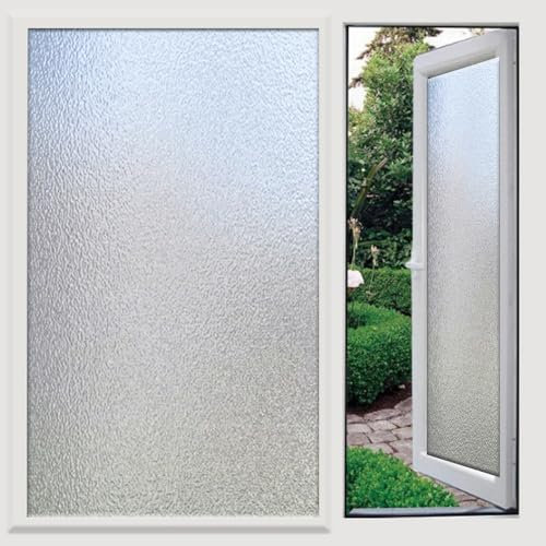 Fensterfolie Blickdicht Sichtschutzfolie Fenster 50 x 200 cm Selbsthaftend, Milchglasfolie Statisch Haftend ohne Klebstoff Folie Fenster Sichtschutz Anti UV für Zuhause Büro Matt (50 x 200 cm)