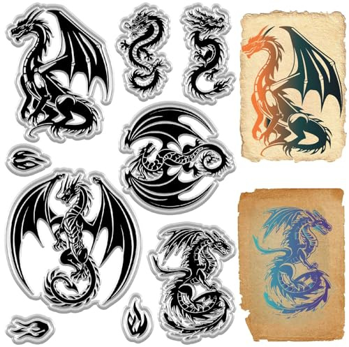 CRASPIRE drake klara stämplar återanvändbara genomskinliga silikonstämplar för journalföring korttillverkning dekor gör-det-själv scrapbooking fotoalbum dekorativa stämpelark jul
