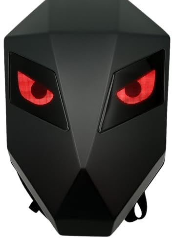 Vareotek Sac à Dos Moto LED LOY T6-P3.75, Écran 32×32 Pixels Programmable, Contrôle par App, Grand Format, Imperméable, Port USB, Anti-vol