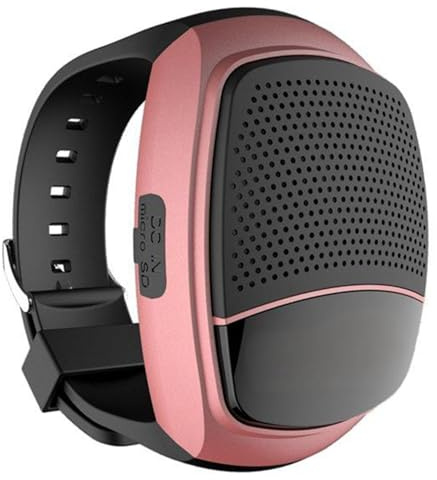 Oiqippnbv Altoparlante Indossabile Mini con Radio FM, Ricarica USB Portatile, Altoparlanti Sportivi Indossabili per Bici e Rosa