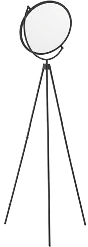 HOMCOM Lámpara de Pie Moderna con Luz LED de 20W Trípode de Metal Pantalla Giratoria e Interruptor de Pedal Lámpara de Suelo para Sala de Estar Estudio Dormitorio 60x60x163 cm Negro