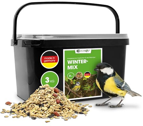 Energiereiches Vogelfutter 3 Kg - Mischfutter mit hohem Fettgehalt - Wildvogelfutter besonders geeignet für den Winter