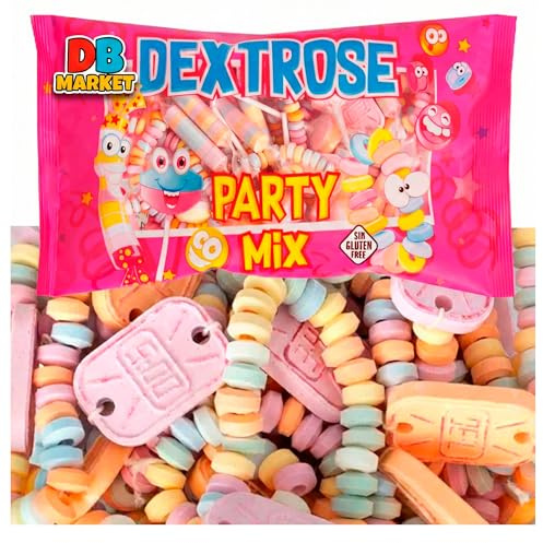 Bolsa de Chuches y Golosinas 400gr - Caramelos Comprimidos Surtidos forma de Reloj, Collares, Bipop y Pastillas de Sabores - Fiestas, Cumpleaños, Mesas Dulces SIN Gluten y Sin Lactosa