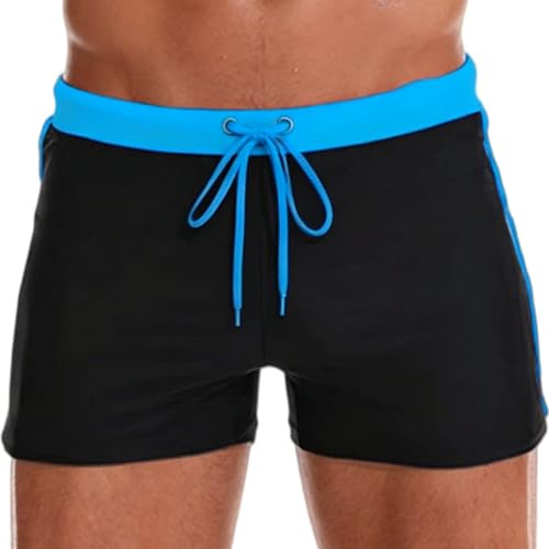 Smatstyle Maillot de Bain Homme Short de Bain Boxer Schage Rapide Slip de Bain Homme Piscine de Plage avec Réglable Cordon de Serrage Doublure de Compression pour Natation Plonge