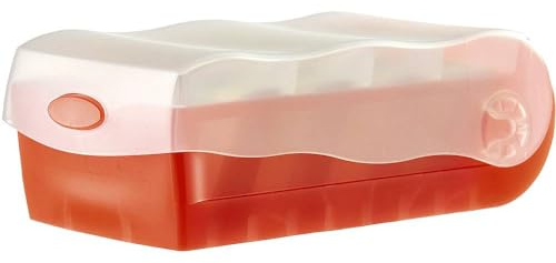 HAN 1x inlärningskortlåda CROCO transparent-röd DIN A8 500 kort