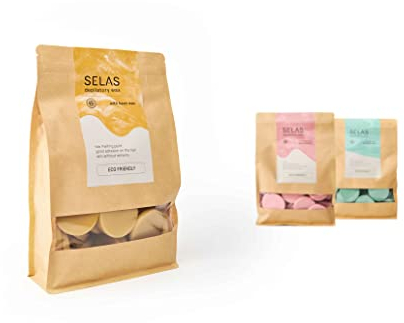 Cera depilatoria 1Kg. SELAS. Per scegliere Naturale, Rosa Canina o Aloe Vera. Realizzato con prodotti naturali e sostenibili. (Naturale). Cera a caldo, professionale, brasiliana, cereta, in dischi.