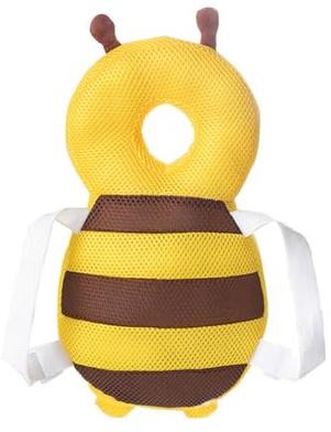 Cuscino per la testa del bambino protettivo, Cuscino Anticaduta Neonato regolabili per la sua sicurezza, protezione per la schiena Morbido Traspirante Regolabile Bambino a forma di graziosa ape