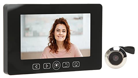 Caméra Judas de Porte, écran Couleur LCD 4,3 Pouces Grand Angle 160° Judas Intelligent, Caméra œil de Chat électronique pour Maison Appartement Porte D'entrée Porte D'entrée