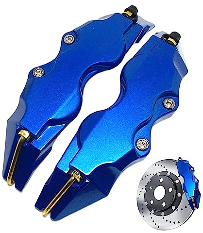 EviKoo Auto-Bremssattelabdeckung, Bremssattel-Schutzabdeckung, Scheibenbremssattelabdeckungen für Auto, vorne und hinten, Rad-Refit-Zubehör, Rot/Blau/Grün/Silber/Gelb