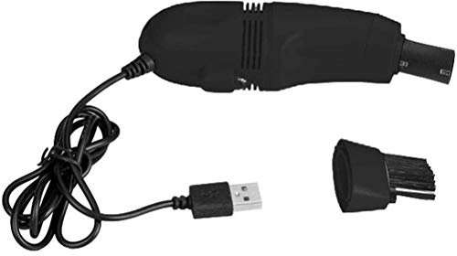 Ghzste Dammsugare USB mini dator tangentbord dammsugare PC laptop borste damm rengöringsset (svart)