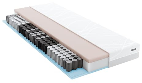 Schlaraffia myNap Taschenfederkern Matratze, 100x200cm: Premium-Qualität, 7-Zonen-Komfort Federkernmatratze, Härtestufe H3 mittel, Memory Foam Rollmatratze, TÜV Rheinland Qualität, Höhe 18,5 cm