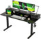 Agilestic Höhenverstellbarer Schreibtisch mit 2 Schubladen, 140 x 60 cm Stabiler Schreibtisch Höhenverstellbar Elektrisch, Ergonomischer Steh-Sitz Tisch Computertisch, Schwarz