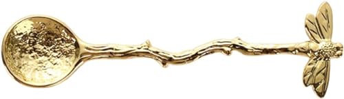 Gold Retro Dragonfly Spoon Coffee Spoon Teaspoon Stainless Steel Tableware Creative Sugar Spoon Tea Spoon Stir Bar Spoon Stirring Spoon, Dessert Spoon, Cake Spoon, Long Handle Spoon Kitchen Gadget Spo