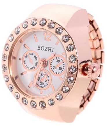 GALPADA Ringuhr Herren 3 Stück Ring Uhr Ring Zeituhr Vintage Ringe Für Damen Herren Armbanduhren Uhrenring Für Finger Goldene Ringe Edelsteinringe Ring Herrenringe Herren Digitaluhr Roségold Glas