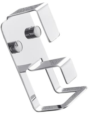 MUSISALY Double Punch-Free 304 Stainless Steel Washbasin Hooks Self-Adhesive Storage Rack for Bathroom and Kitchen Practical Heavy Duty Hanger for Coats and Towels