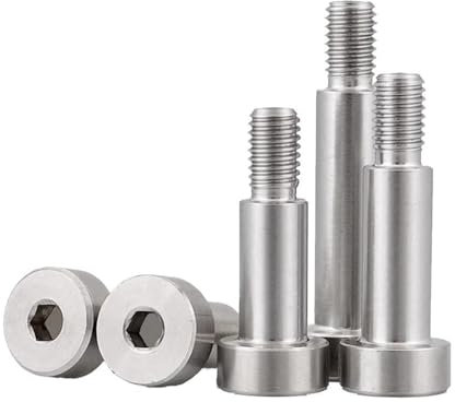 Cilky Tornillos metálicos 3/5/10 Uds M2 M2.5 M3 M4 M5 304 Tornillos de Hombro de Contorno de rodamiento de Rodillos hexagonales de Acero Inoxidable(25mm,D2.5-M2(10Pcs))