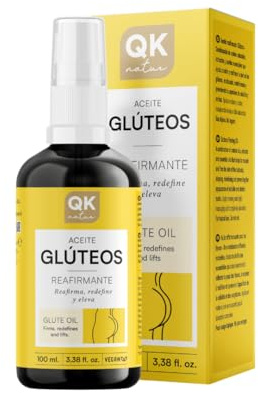 QKnatur - Olio per glutei rassodante (100 ml). Rassoda, ridefinisce e solleva i glutei. Con ingredienti naturali. Previene la comparsa di cellulite e smagliature