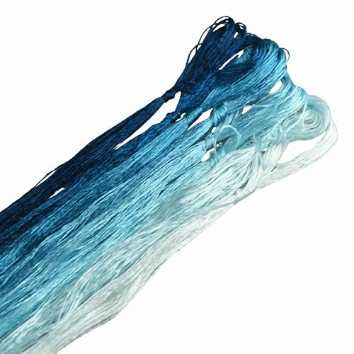 MINGGUXIUYI 8 couleurs de 22 mètres chacune, soie de mûrier main soie fil à broder (22)