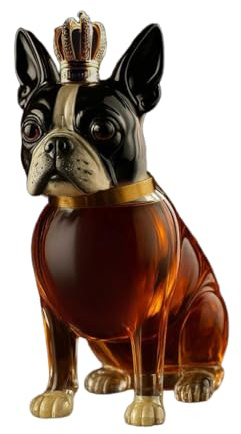 Caraffa per borbone, divertente caraffa per whisky a forma di cane, statua di animali con bicchieri e decorazioni da tavolo per borbone vodka vino tequila cocktail regalo per uomini padri