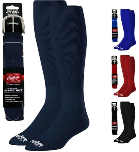 Rawlings Baseball-Gürtel und Socken., Unisex Kinder, BLTSOCK, marineblau, S