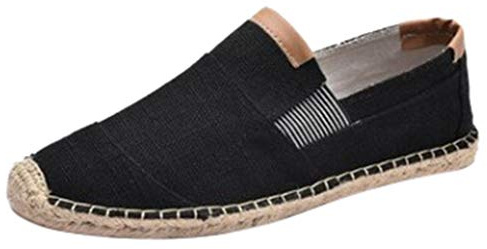 FRAUIT Espadrillas Classiche in Tela Mocassini Uomo Eleganti Estivi Pantofole Ragazzo Chiuse Estive Scarpe Uomini Estive Senza Lacci Loafers Men Scarpe Antinfortunistica Estive Leggere Traspirante