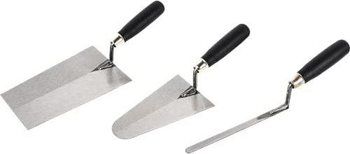 Lot de 3 truelles Rondes en Acier, Lame de 20 cm
