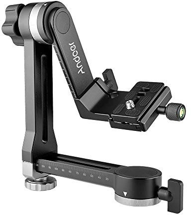 Andoer Heavy Duty 360° Panoramic Gimbal Tripod Head Aluminum Alloy 15kg/33lbs Load Capacity with 1/4 Inch & 3/8 Inch Screw Quick Release Plate Bubble Level for DSLR Cameras