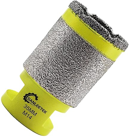 Punta per Trapano Diamantata 35mm - Fresa per Piastrelle Rettifica Perforazione per Porcellana Piastrelle Ceramica Granito Marmo Pietra Artificiale M14 Filettatura SANLEETEK