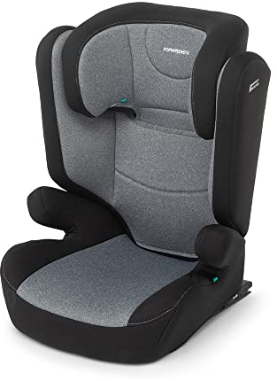 Foppapedretti Seggiolino Auto Time I-Size, per bambini da 100 a 150 cm di altezza, 3-12 anni, conforme ECE R129, Fissaggio Dualfix (Isofix e non), Safe Body Protection, Comfort Kid Pad, Carbon