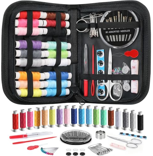 Coquimbo Sewing Kit Gifts for Mum Grandma Women Teen Girls Boys, Mini Sewing Kits Travel with Needle and Thread Sewing Accessories for Adults, Beginner, Emergency