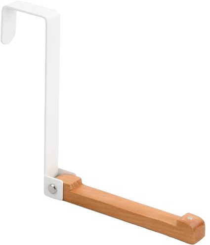 PTJJXA Perchero Puerta, Plegable Ganchos para Puerta, Colgador Puerta para Abrigo Toalla, Gancho para Puerta de Baño, Ganchos de Metal para Dormitorio Cocina (Blanco)