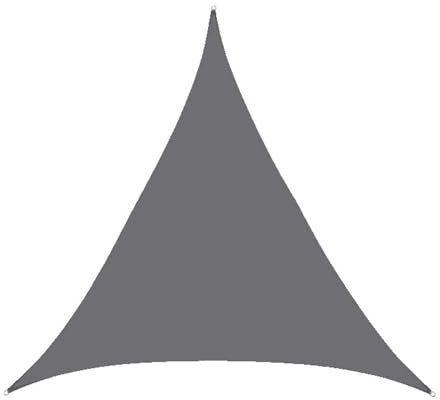 1.6mx1.6mx1.6m Vela Ombreggiante triangolare,8 dimensioni,Tenda a Vela impermeabile protezione UV,con 3 corde,adatto per giardini cortile,terrazze,esterni,balconi.grigio,bordeaux,arancio,ecc.(Grigio,2
