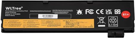 WLTree 01AV425 61+ SB10K97582 Laptop Akku für Lenovo ThinkPad T470 T570 T480 T580 A475 A485 P51S P52S TP25 Series 4X50M0881 01AV491 01AV423 01AV422 SB10K97583 L18M6P71 SB10K97661 02DL023 Battery