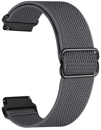 yzw6688 22 mm band kompatibelt med Ares 3 Pro Stratos 3 Stratos 2 Lite Vibe 7 simrem Smart Watch Nylon Elastiskt sportarmband som andas(Grey,22mm)