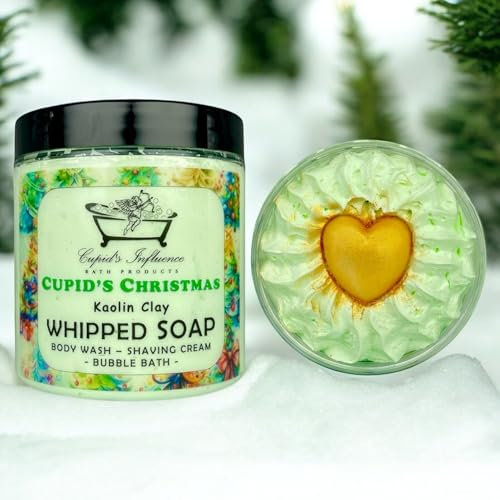 Cupid's Christmas Whipped Soap | Luxurious Kaolin Clay Body Wash | Shower Fluff | Shaving Foam | Shower Cream | Bubble Bath | Winter Forest Soap | Shower Whip | Seasonal Gifts | Stocking Fillers