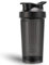 Protein Shaker Bottle 700ml, Secure Leakproof Protein Powder Shake Mixer Cup, Shaker Cup with Mixer Ball, Secure Drink Flip Cap,Smoothie Bottle for Gym & Sports Supplement(Black)