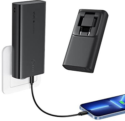 VRURC Power Bank 10000mAh, Mini Powerbank 22.5W Ricarica Rapida, USB C leggero e sottile slim Caricatore Portatile picclo, PD3.0 QC4.0 con 3 uscite e 4 ingressi