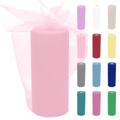 Rotolo di tulle, rotolo di tulle in tessuto 30cm x 91,5m, tessuto di tulle, nastro di tulle, tessuto di organza, nastro di tulle per matrimonio festa tutù gonna DIY decorazione bricolage cucito